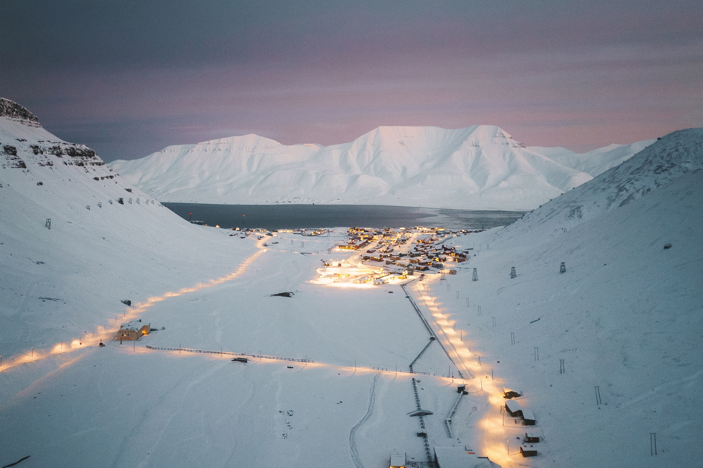 Aerial photo of Longyearbyen Svalbard Secret Atlas